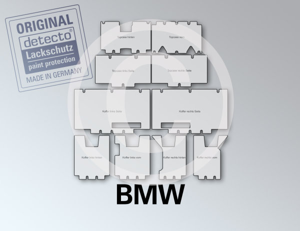 Lackschutzfolien Set Koffer + Topcase (Seiten) 10-teilig BMW R 1200 GS Adventure Bj. 14-18
