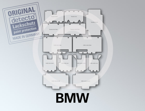 Lackschutzfolien Set Koffer + Topcase 13-teilig BMW R 1200 GS Adventure Bj. 14-18