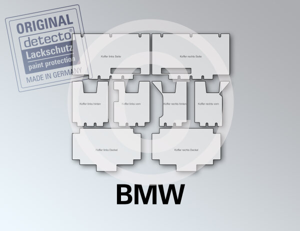 Lackschutzfolien Set Koffer (Seiten + Deckel) 8-teilig BMW R 1250 GS Bj. 19-23